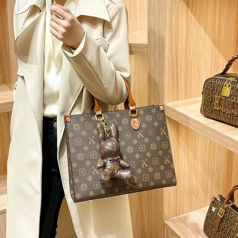 Waterproof PVC Crossbody Tote with Chain - product photo 3