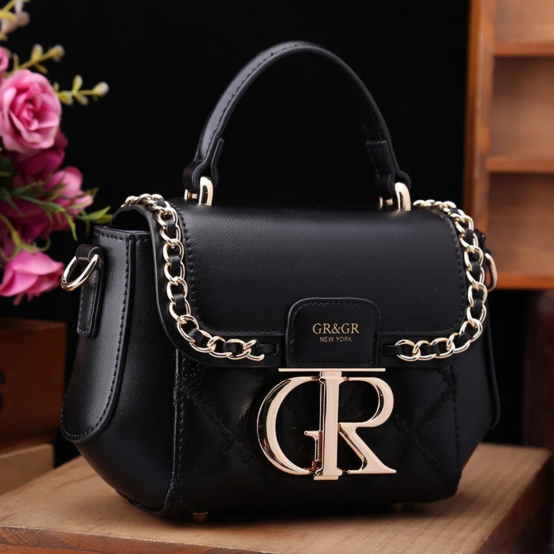 Geometric Flap Bag, Water-Resistant PU Top-Handle Bag - product photo 3