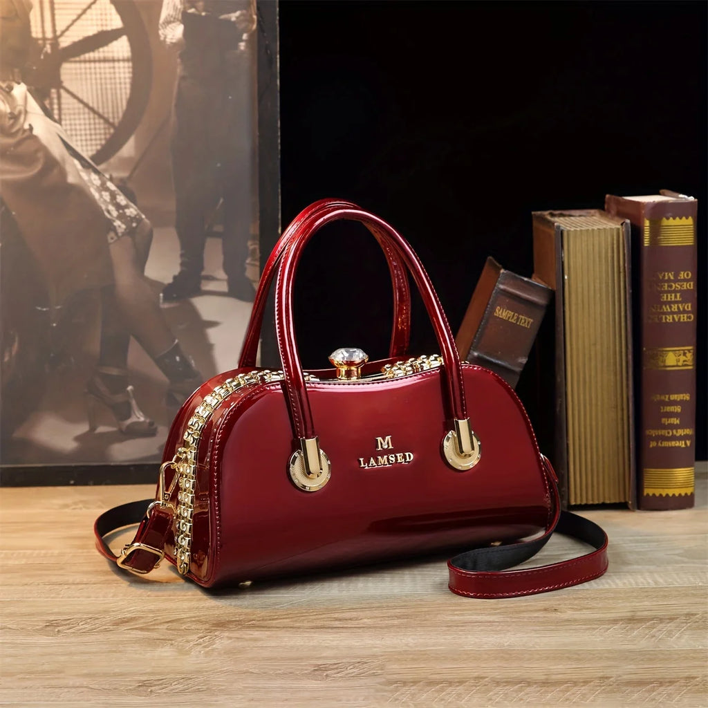 Rhinestone Top-Handle Shoulder Bag, Work-to-Evening Bag - product photo 1