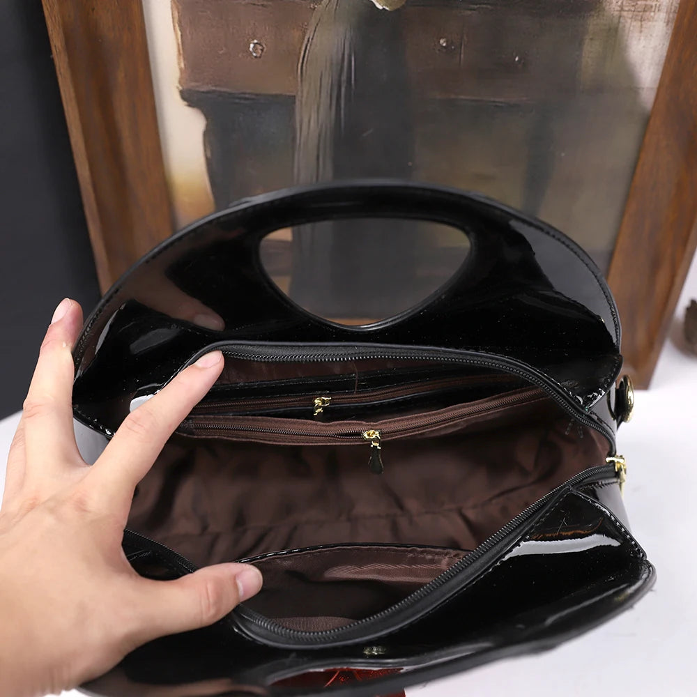 3D Rose Dumpling Bag, Textured PU Crossbody - product photo 6