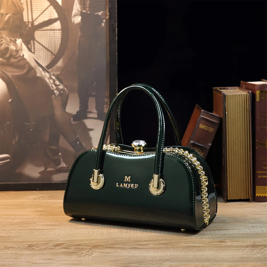 Rhinestone Top-Handle Shoulder Bag, Work-to-Evening Bag - product photo 2