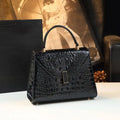Croc-Pattern Square Bag, Versatile Shoulder Handbag - product photo 1