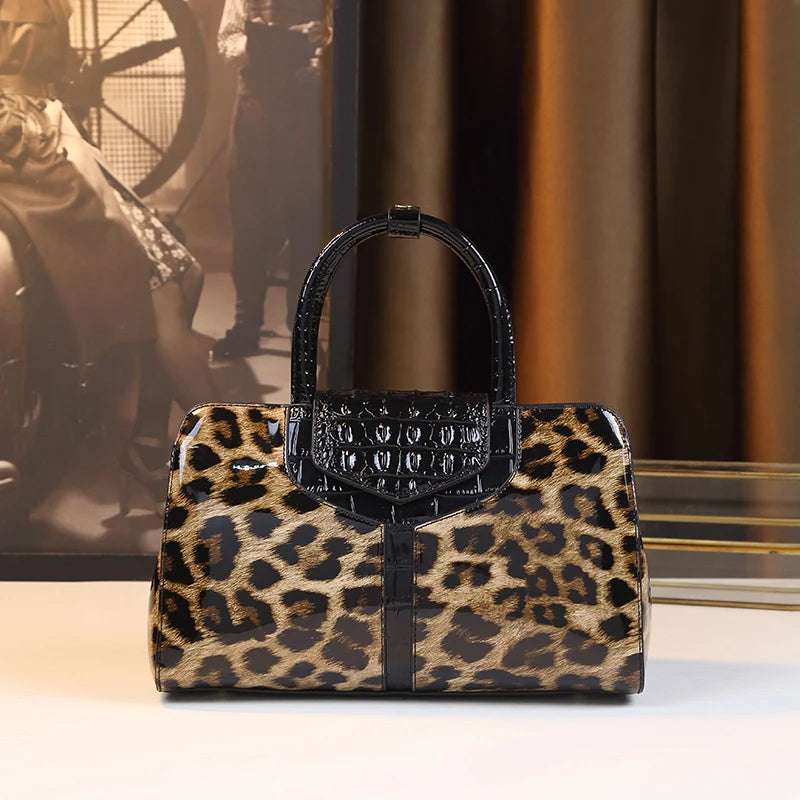 Leopard-Pattern Pillow Bag, Animal-Print Shoulder Bag - product photo 2