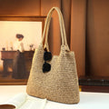 Paper-Rope Woven Tote, Summer Beach Handbag - product photo 1