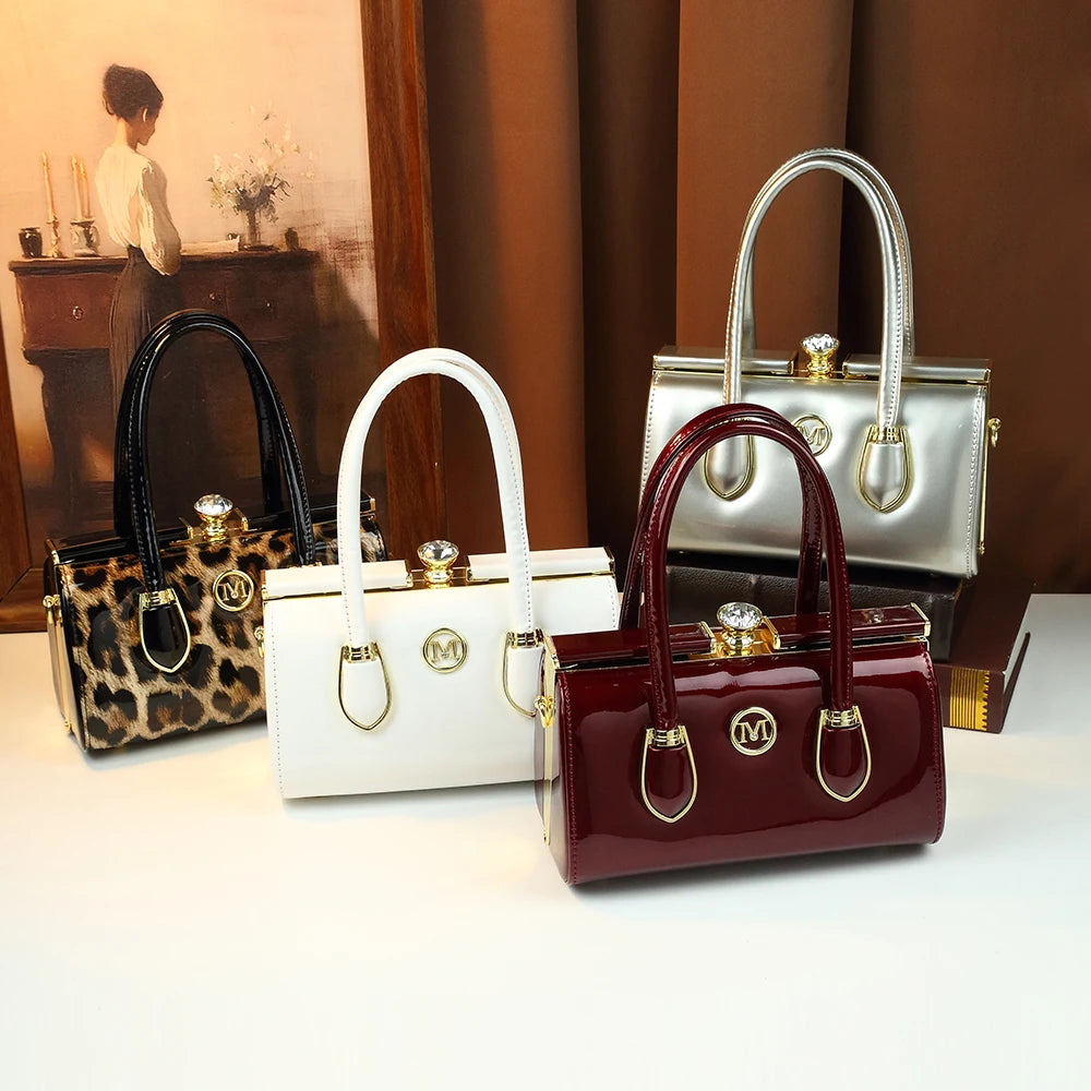 Diamond-Studded Shoulder Bag, Retro PU Crossbody - product photo 5