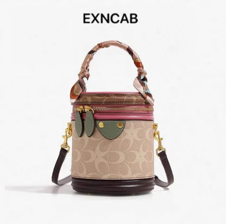 Monogram Cylinder Bag, Scarf-Handle Vanity Bag - product photo 4