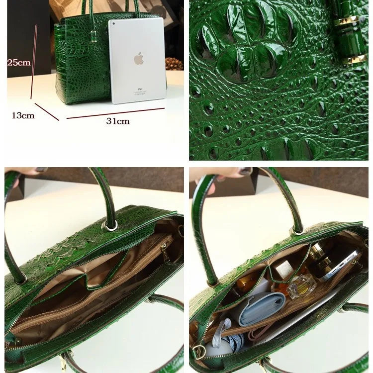 Croc-Pattern Business Shoulder Bag, Large Crossbody - product photo 4