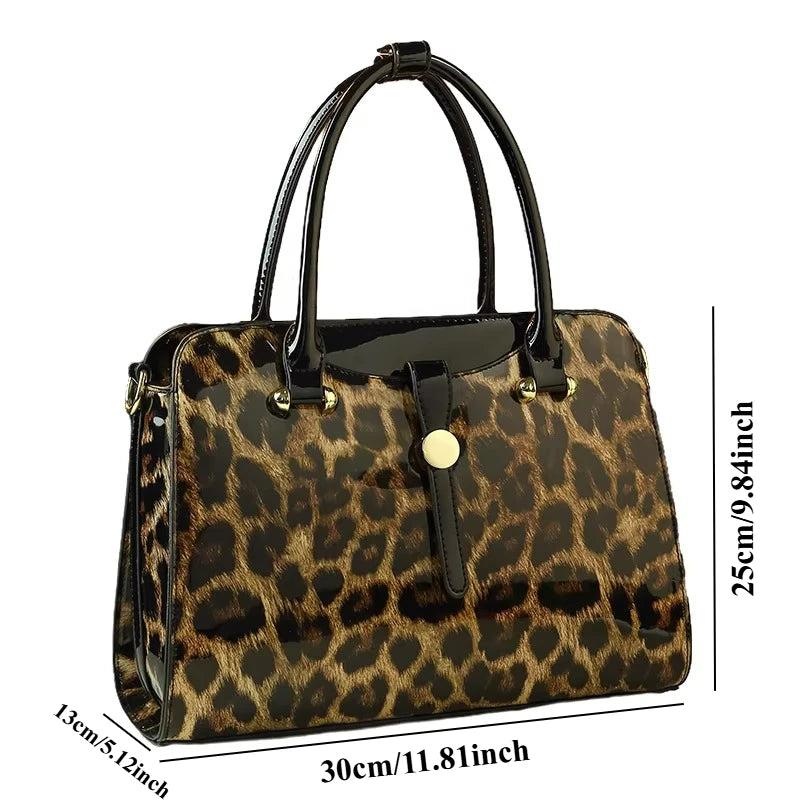 Leopard-Print Tote Bag, Large-Capacity Shoulder Bag - product photo 4