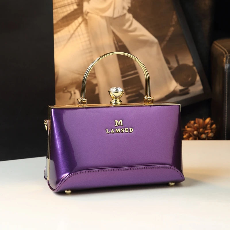 Patent Leopard Mini Shoulder Bag, Party Clutch - product photo 2