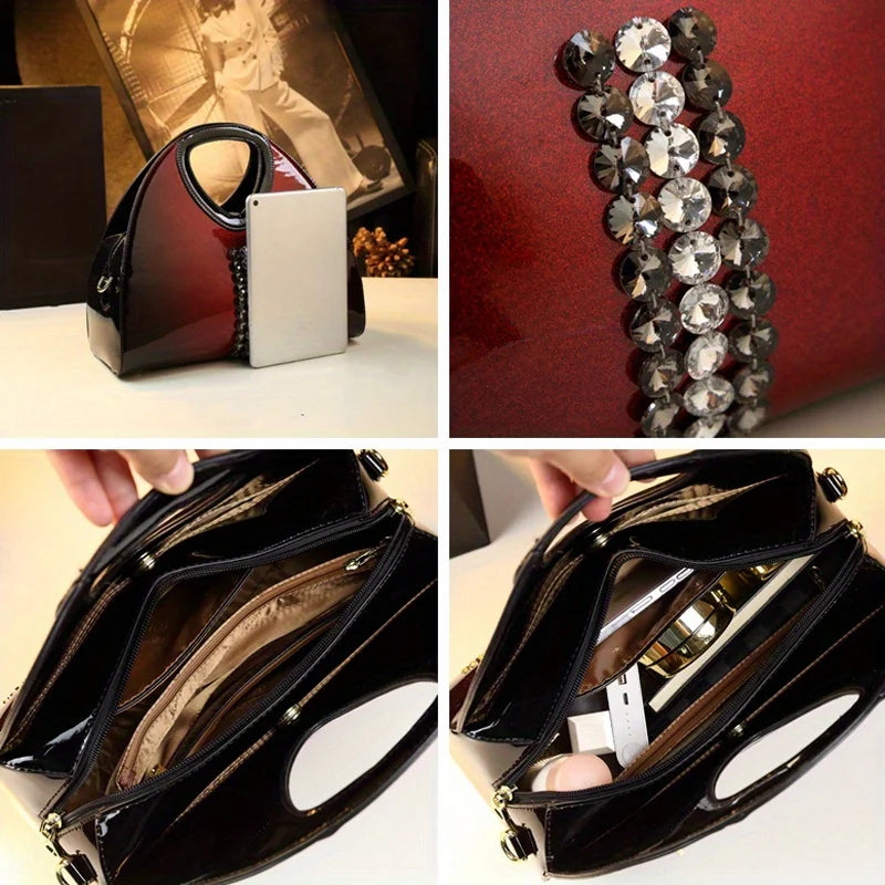 Gradient Clutch with Two Straps, Vintage Shoulder Bag - product photo 6