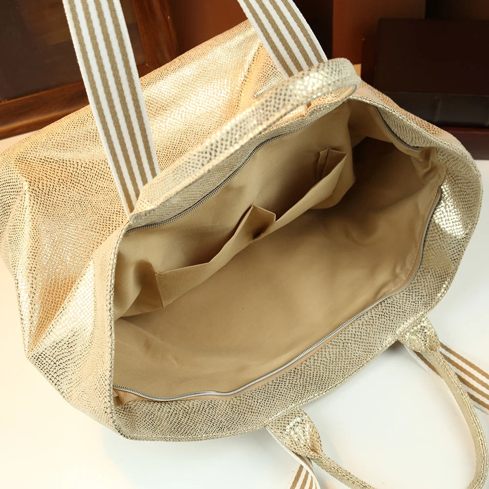 Snake-Print Tote Bag, Wear-Resistant PU Shoulder Bag - product photo 5