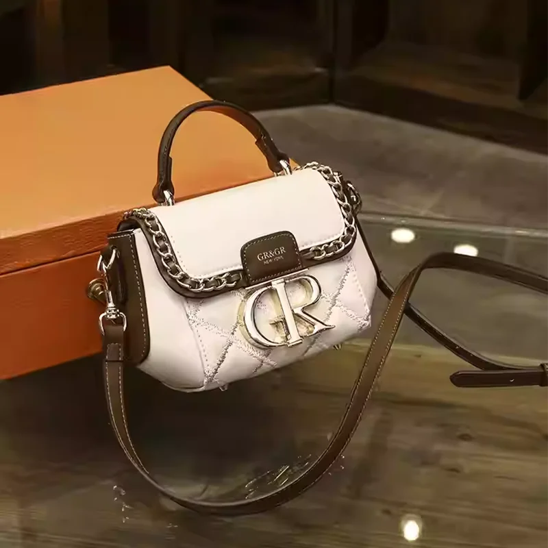 Geometric Flap Bag, Water-Resistant PU Top-Handle Bag - product photo 2