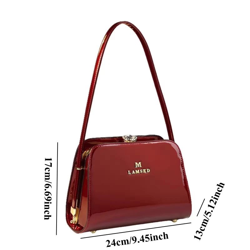 Rhinestone Underarm Bag, Slouchy Shoulder Bag - product photo 4