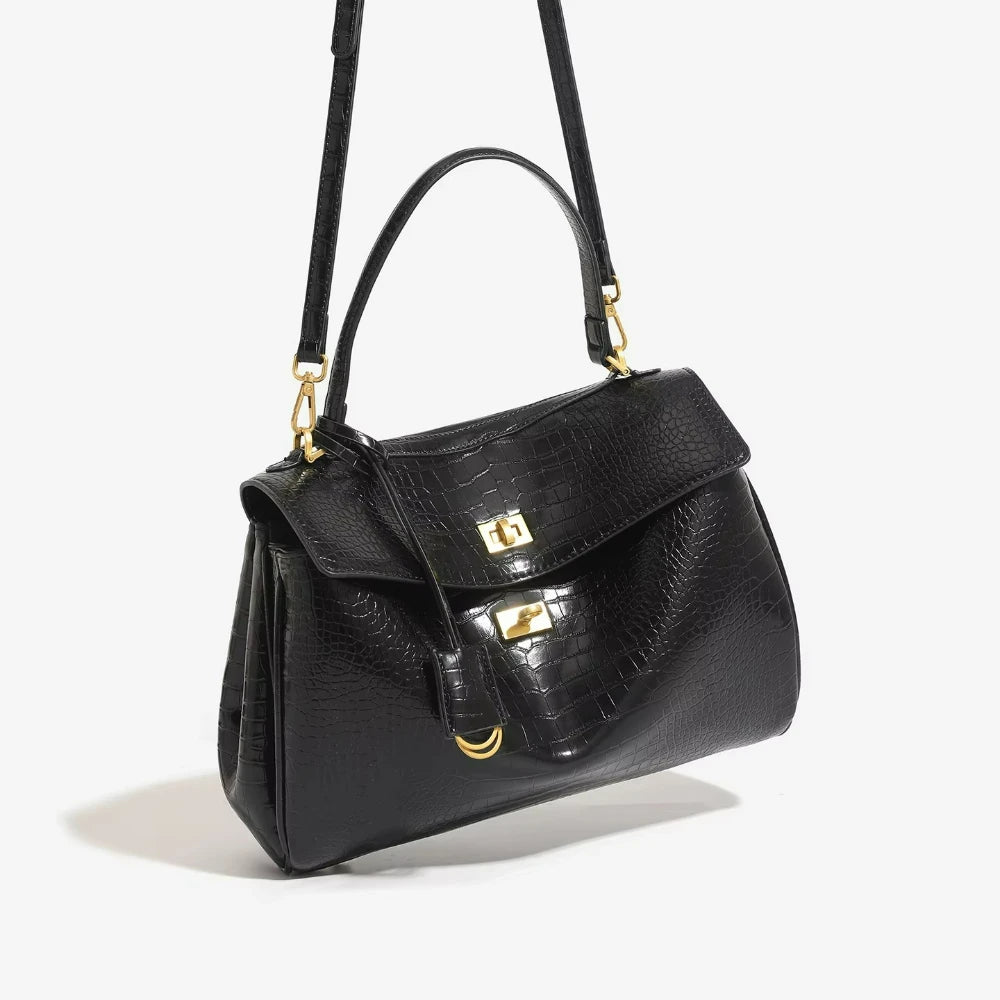 Crocodile-Pattern PU Tote, Business Shoulder Bag - product photo 3
