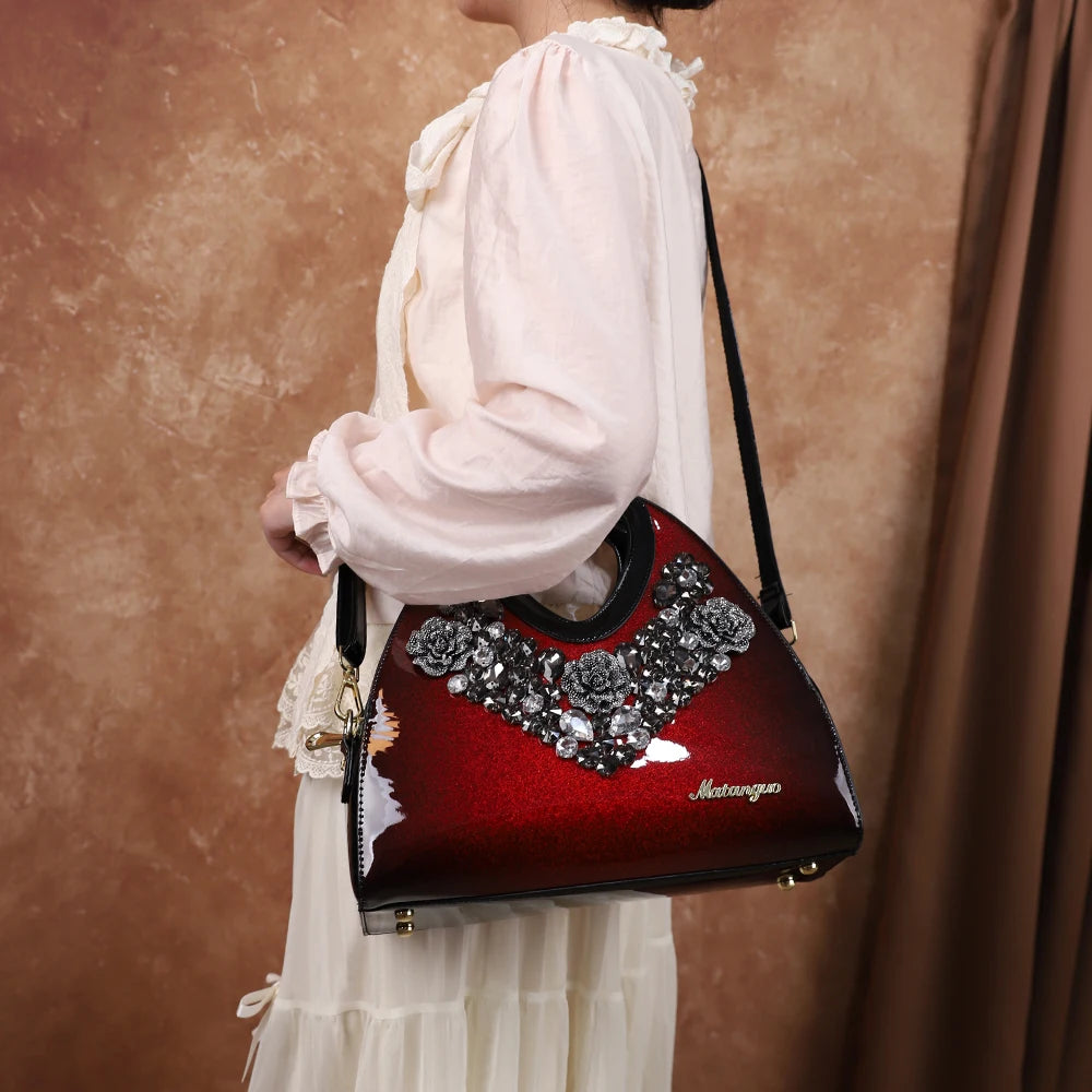 Diamond-Embellished Dumpling Bag, Sparkle Crossbody - product photo 5