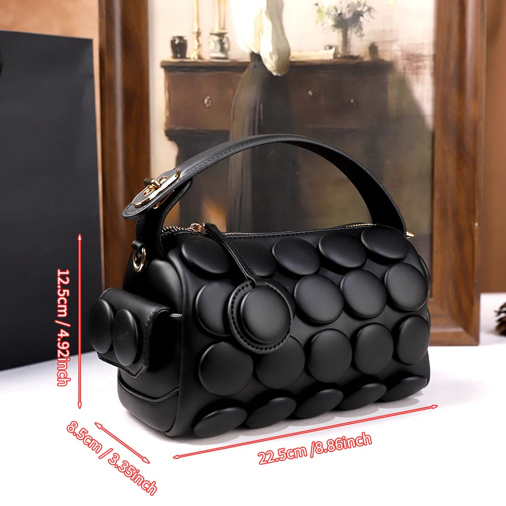Dot-Pattern Pillow Crossbody Bag, Versatile PU Bag - product photo 2