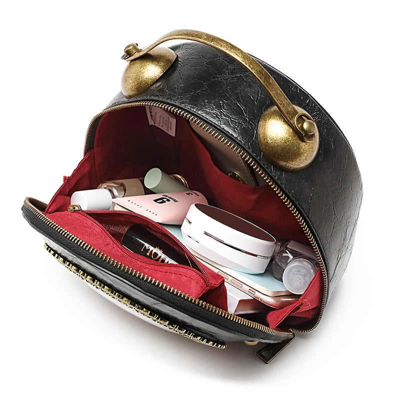 Steampunk Clock Bag, Round Vintage Crossbody Purse - product photo 5