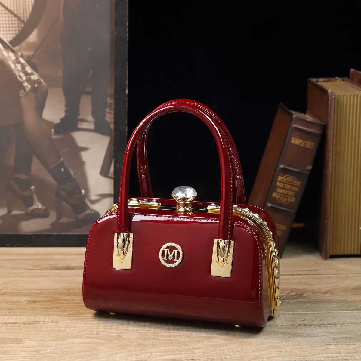 Vintage Boston Shoulder Bag with Detachable Strap - product photo 1