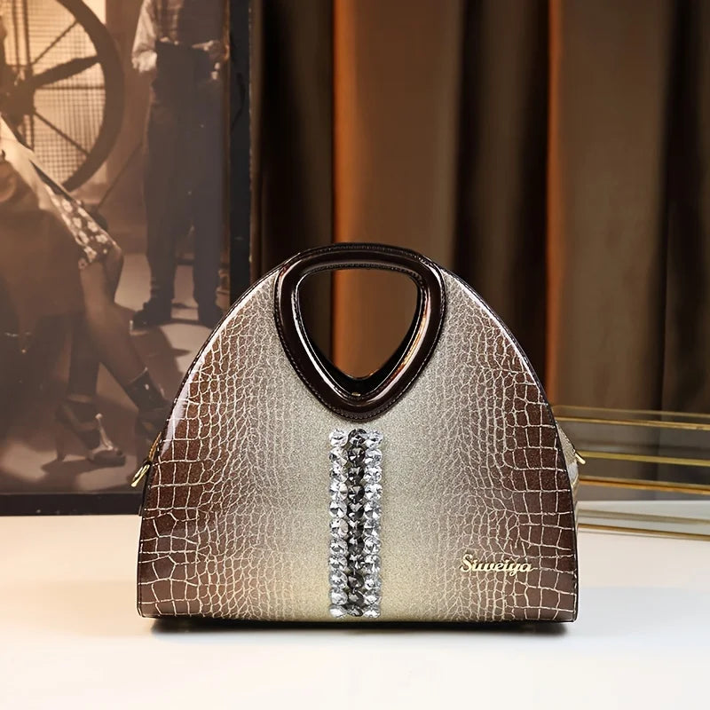 Gradient Rhinestone Pillow Bag, Sparkly Crossbody - product photo 5