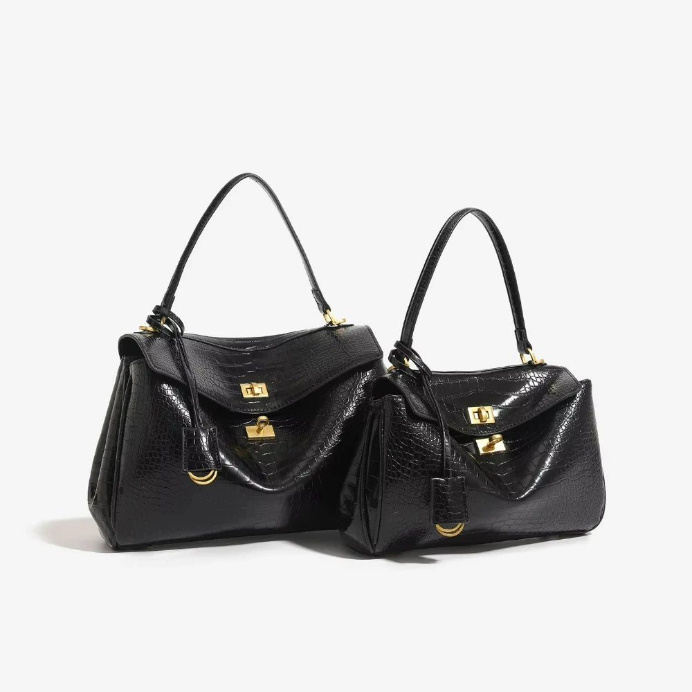 Crocodile-Pattern PU Tote, Business Shoulder Bag - product photo 2