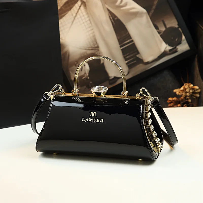 Sequin Pillow Shoulder Bag, Classic PU Handbag - product photo 2