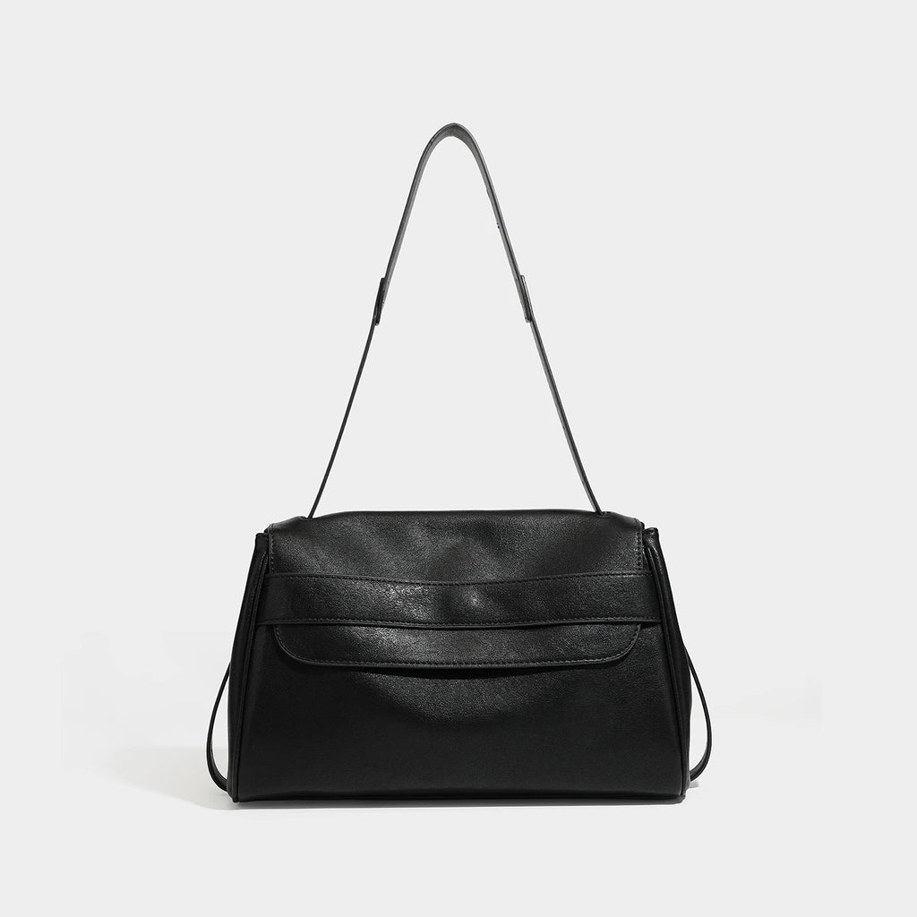 Minimalist Flap Shoulder Bag, Top-Handle Satchel - product photo 1