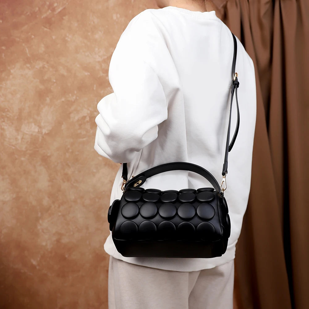 Dot-Pattern Pillow Crossbody Bag, Versatile PU Bag - product photo 6