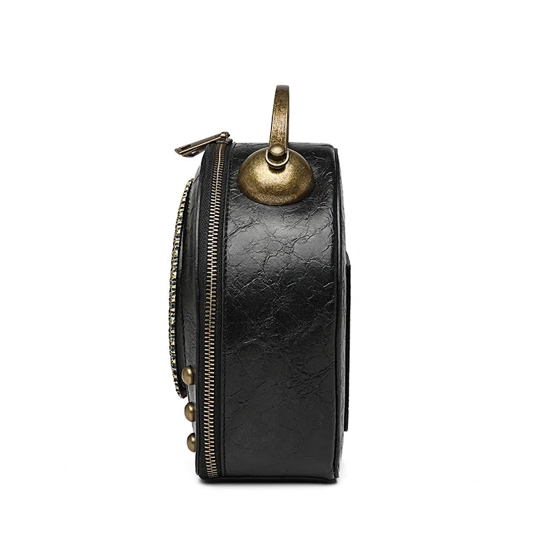 Steampunk Clock Bag, Round Vintage Crossbody Purse - product photo 6