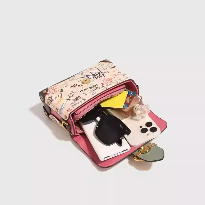 Cartoon Print Top-Handle Bag, Adjustable Crossbody - product photo 4