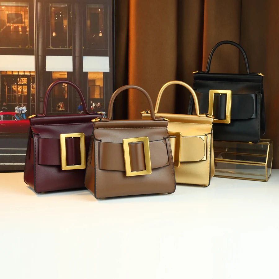 Korean-Style Square Bag with Belt Buckle - product photo 2