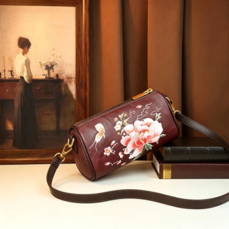 3D Embossed Portrait Crossbody Bag, Artisan Motif Bag - product photo 3