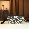 Zebra-Print Tote with Pearl Detail, Underarm Bag - product photo 1