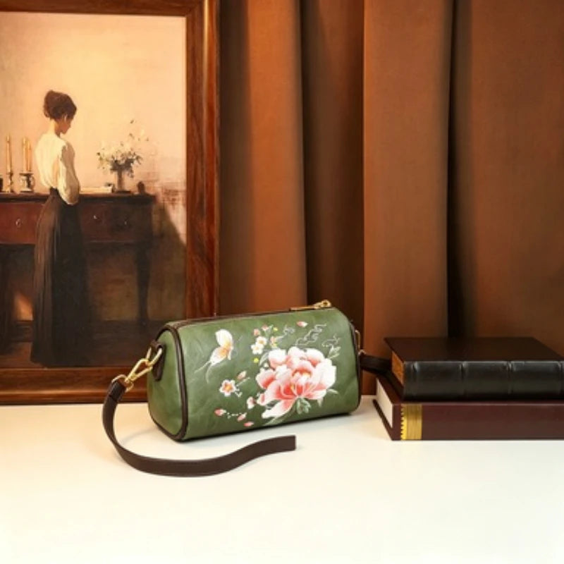 3D Embossed Portrait Crossbody Bag, Artisan Motif Bag - product photo 1