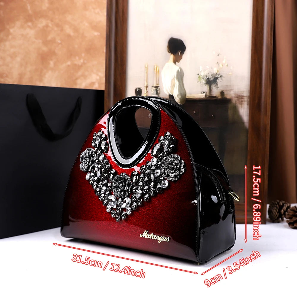 Diamond-Embellished Dumpling Bag, Sparkle Crossbody - product photo 2