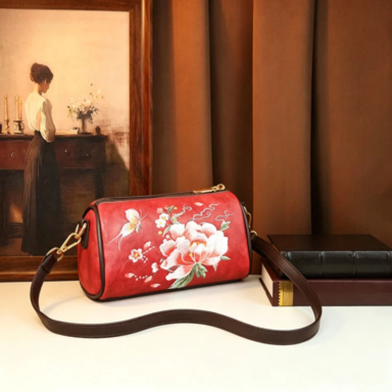 3D Embossed Portrait Crossbody Bag, Artisan Motif Bag - product photo 6