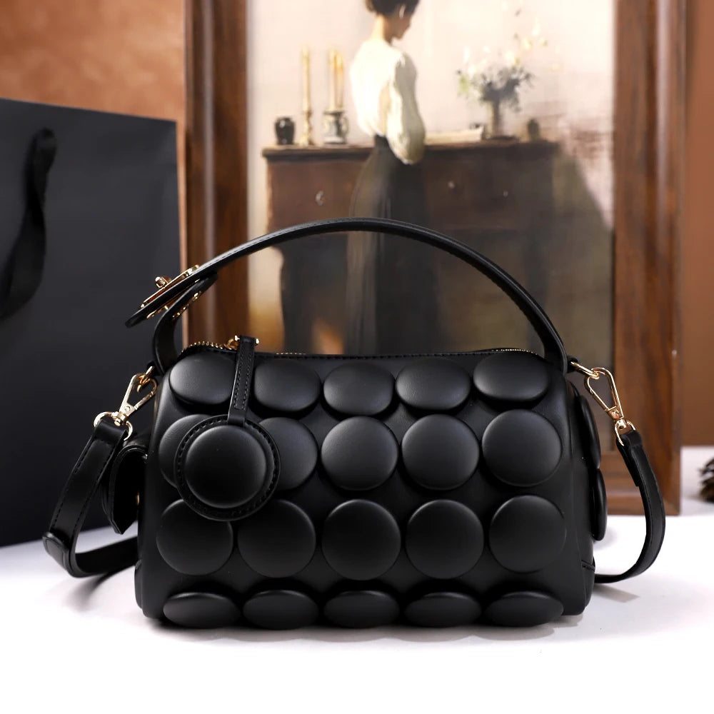 Dot-Pattern Pillow Crossbody Bag, Versatile PU Bag - product photo 1