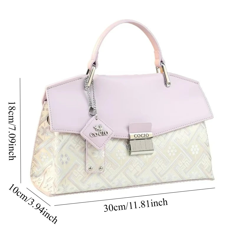 Embroidered Chinese-Style Shoulder Bag with Tassel - product photo 5