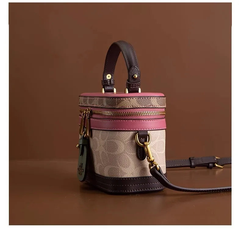 Monogram Vanity Box Bag, PVC Double-Zip Crossbody Purse - product photo 6