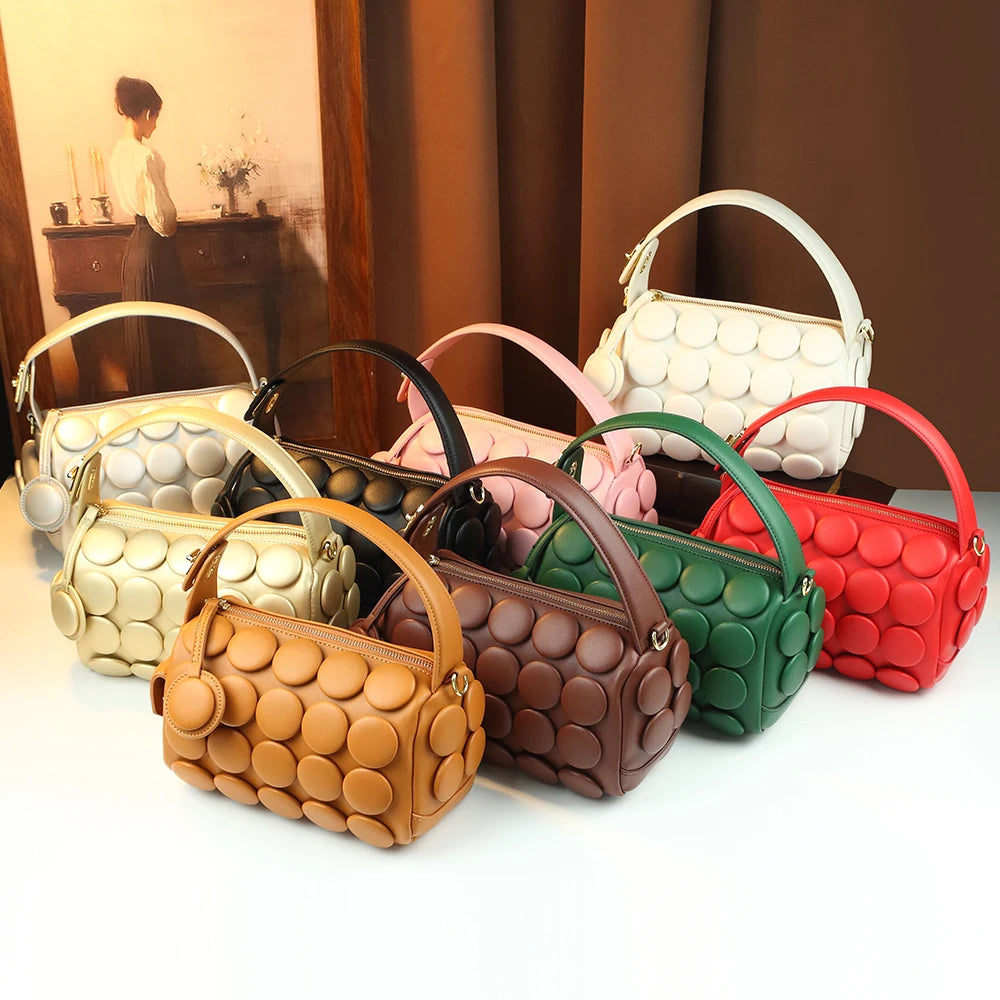 3D Dot Square Bag, Niche PU Commuter Crossbody - product photo 3